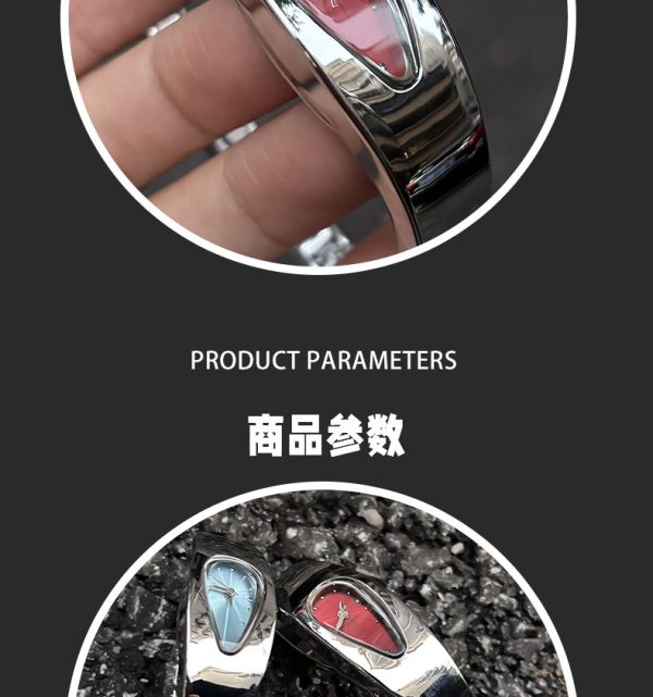 Y2K异形水滴手表女款小众轻奢时尚潮流防水金属手镯表