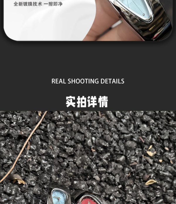 Y2K异形水滴手表女款小众轻奢时尚潮流防水金属手镯表